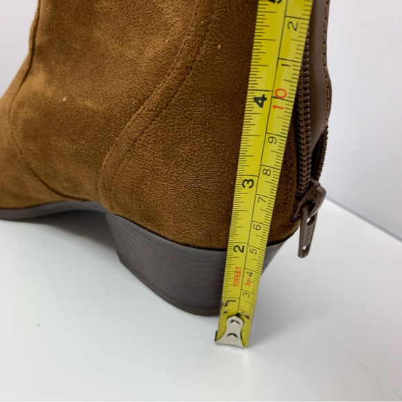 Banana Republic Faux Suede Dark Brown Bootie Size 8.5 Ankle Western Bootie - Picture 9 of 13